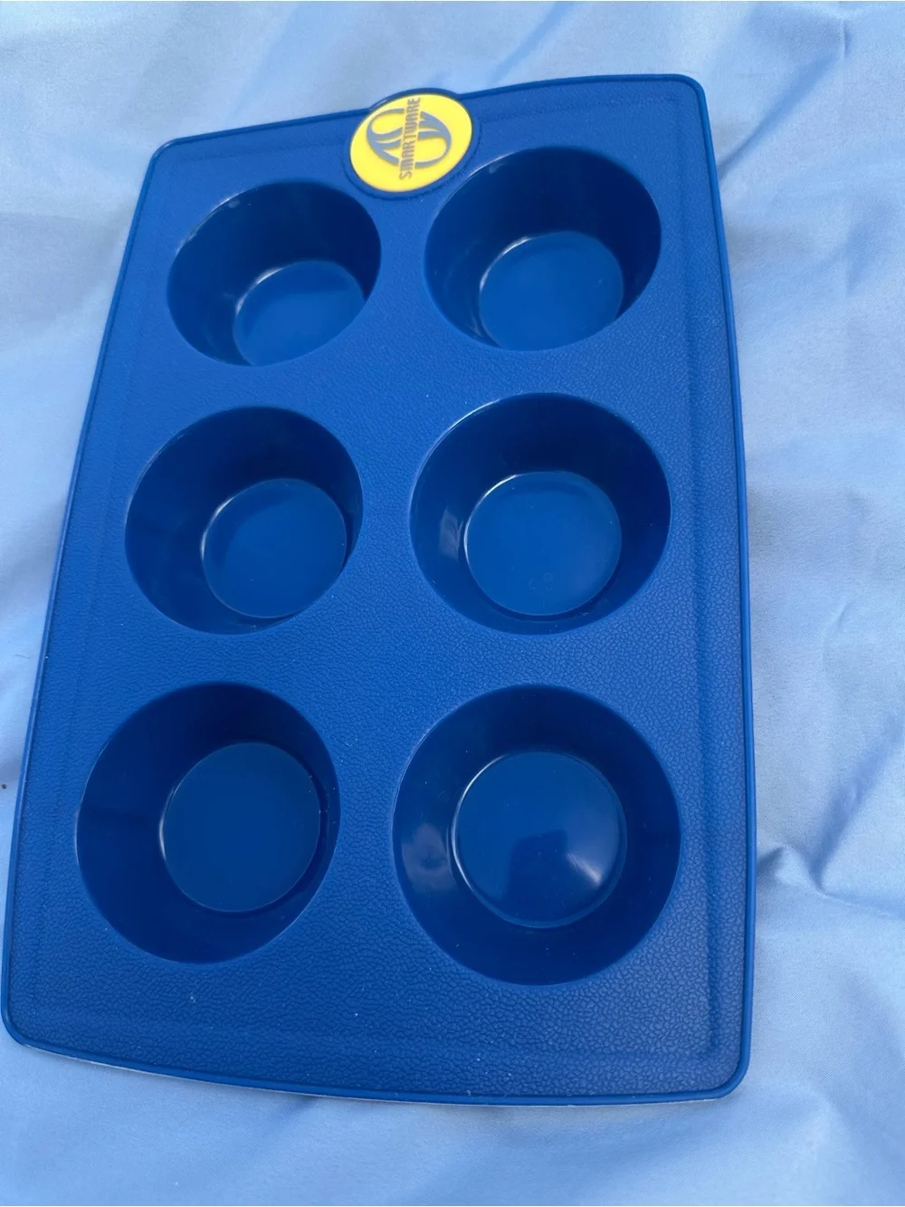 Mixed Smartware Silicone Bakeware Set -11 Pieces. Royal blue. Terracotta red VGC